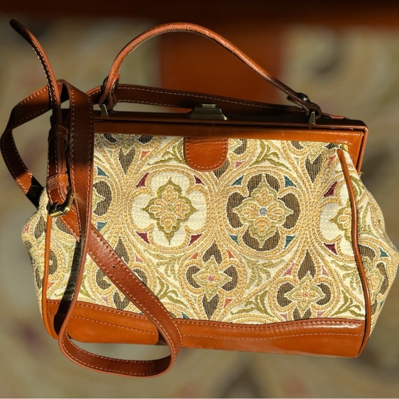 Patricia Nash Tapestry Satchel Handbag - Picture 4 of 5